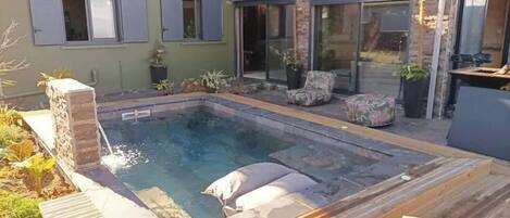 A heated pool