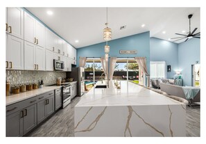Microwave, oven, stovetop, dishwasher