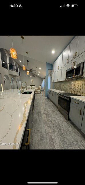 Microwave, oven, stovetop, dishwasher