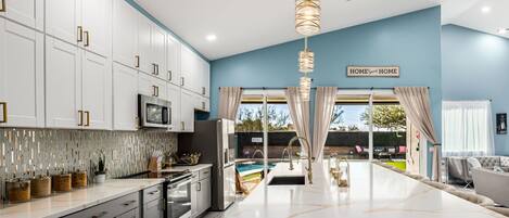 Microwave, oven, stovetop, dishwasher