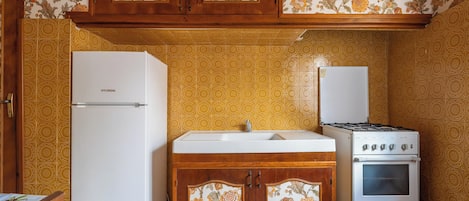 Fridge, microwave, oven, coffee/tea maker