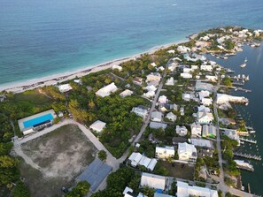 Aerial view - Charming Cottage w/pool- in the highly desired settlement (Hope Town)