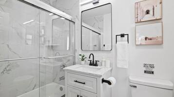 Hair dryer, towels