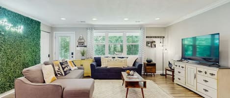 TV connectée, cheminée