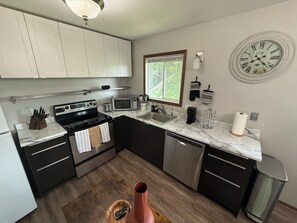 Microwave, oven, stovetop, dishwasher
