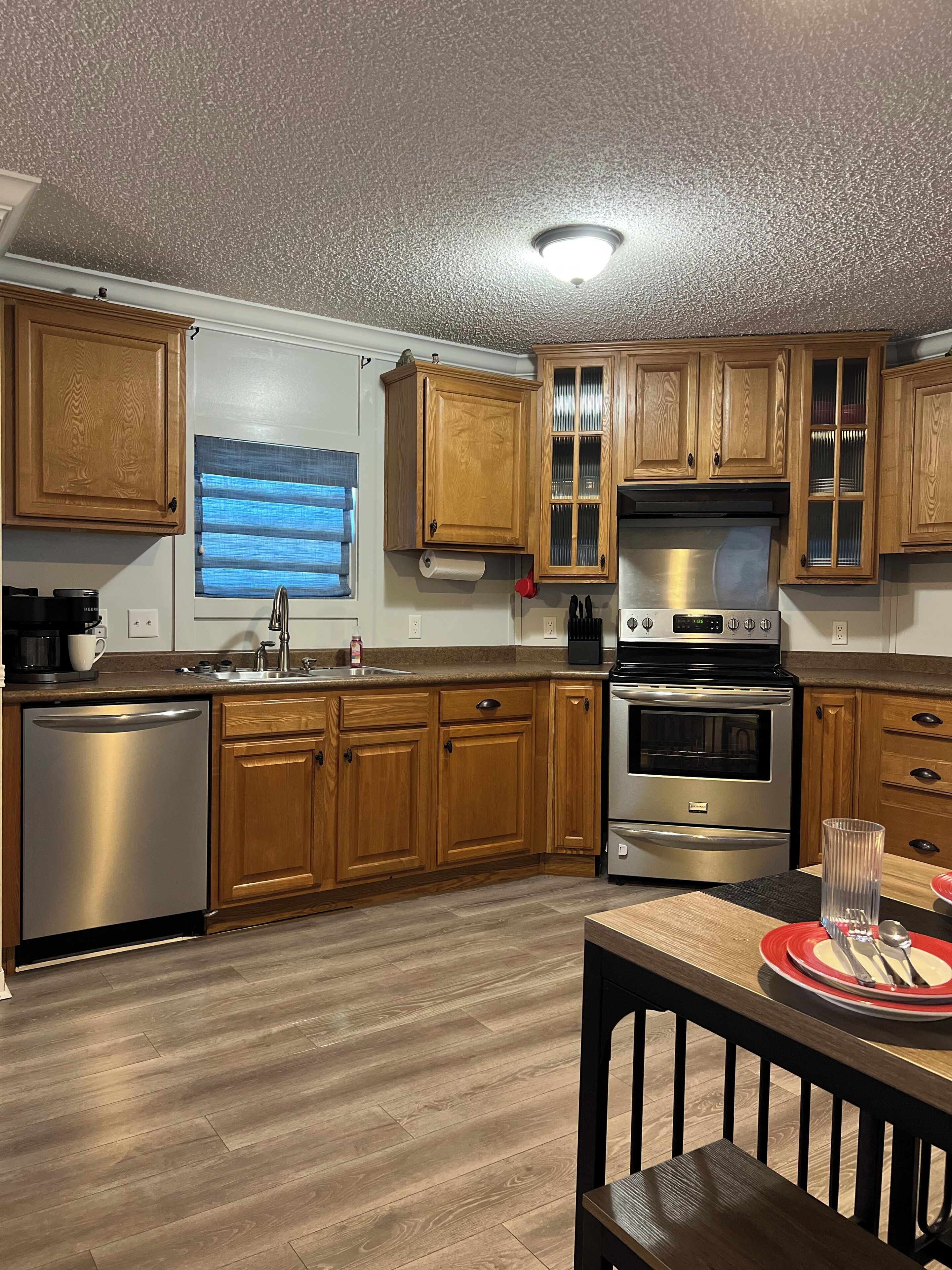 Microwave, oven, stovetop, dishwasher