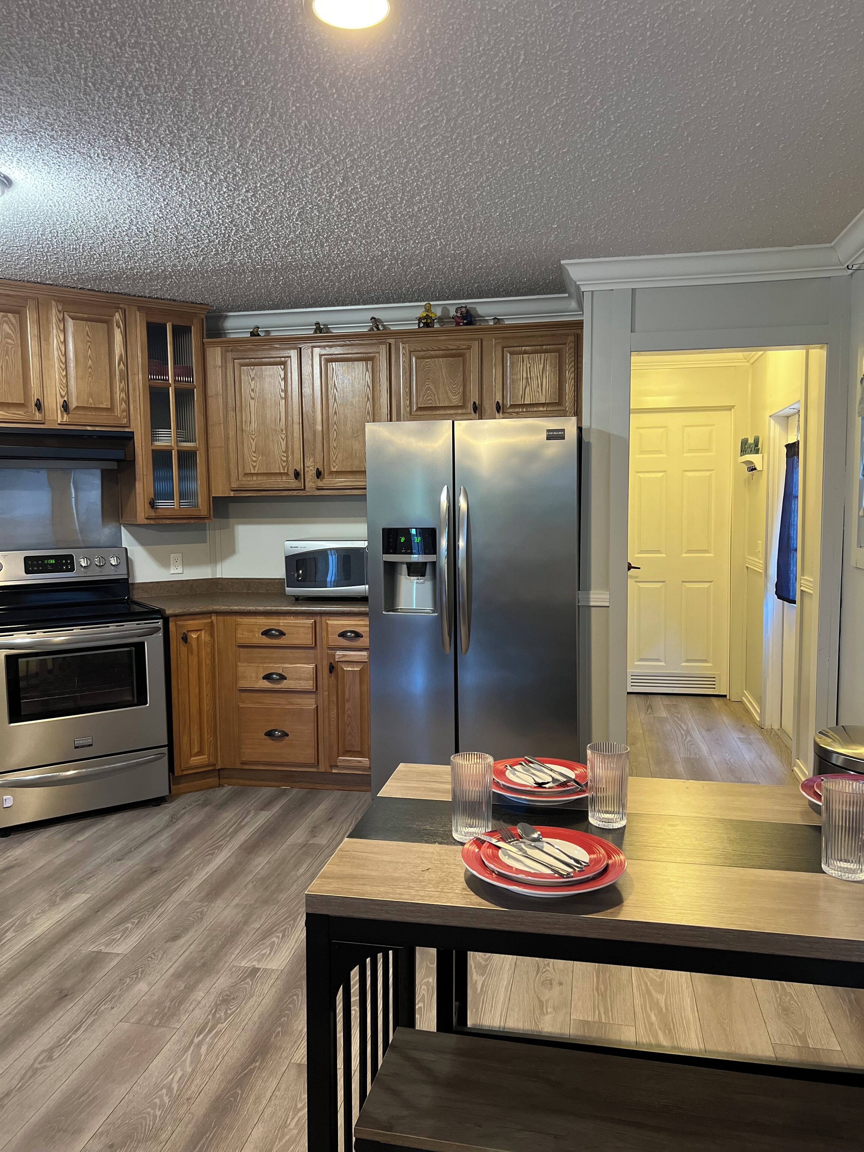 Microwave, oven, stovetop, dishwasher