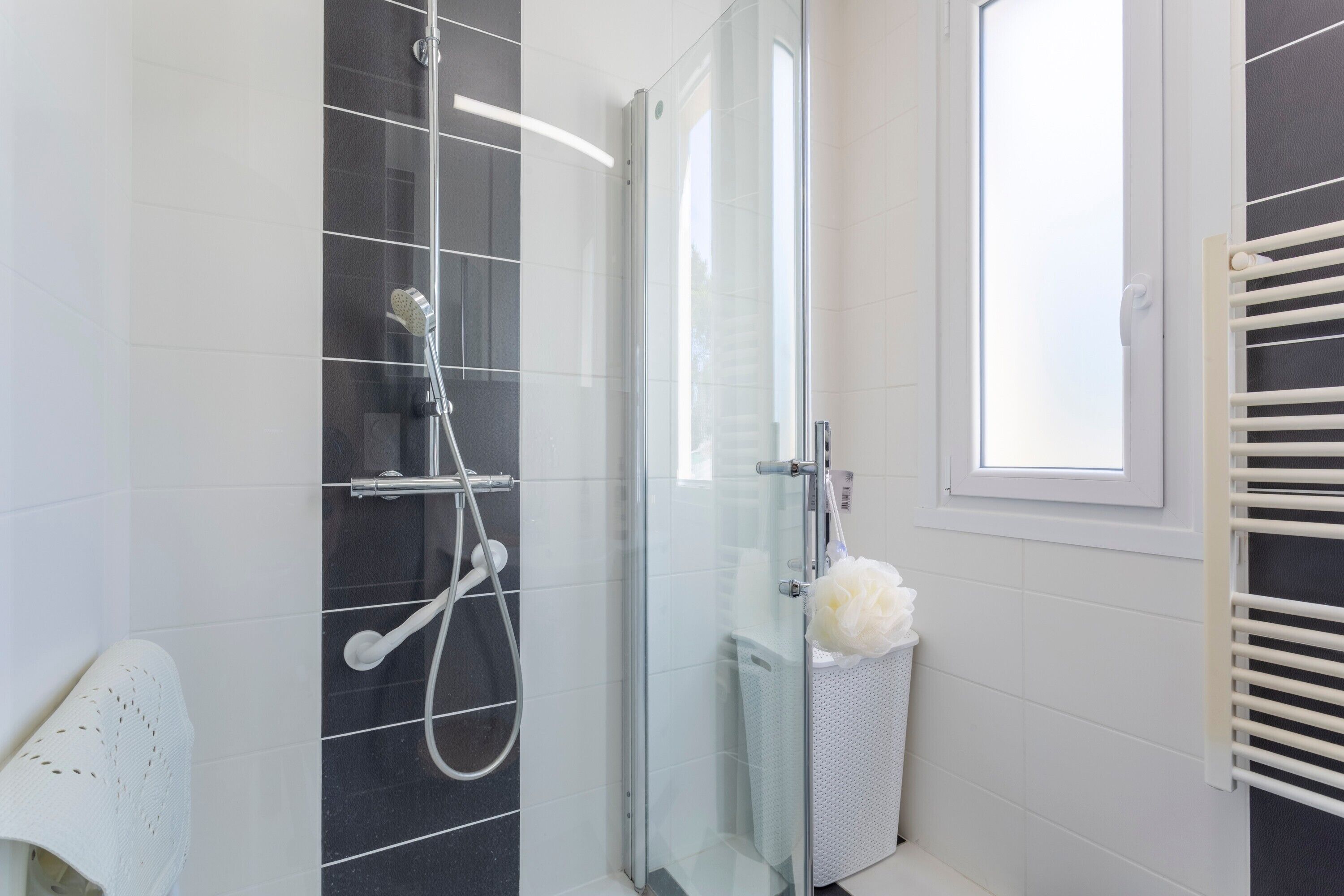 Shower, hair dryer