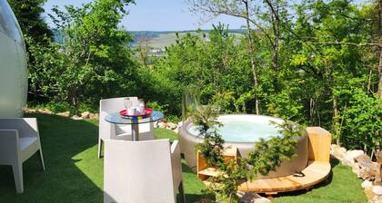 Glamping 'Les Bulles Du Coq De Champagne' avec vue sur la montagne, terrasse privée et Wi-Fi