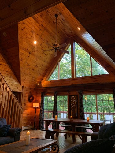 Events+direct access to Lehigh River to hike, bike, fish & white water rafting.