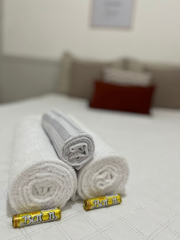 Ducha, secador de pelo, bidet, toallas