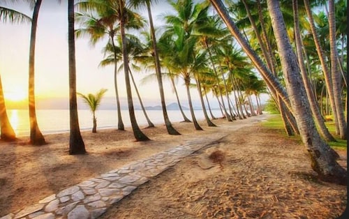 Tropical views from spacious, comfortable, well appointed apartment