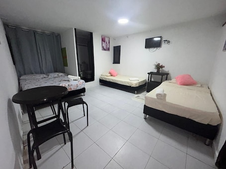 Basic Quadruple Room, Patio | Free WiFi