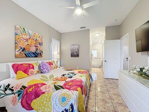 4 slaapkamers, een strijkplank/strijkijzer, wifi, beddengoed