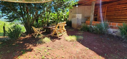 Fully equipped cabins, on the jungle route on the way to the Moconá Falls.