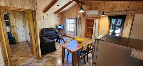Fully equipped cabins, on the jungle route on the way to the Moconá Falls.