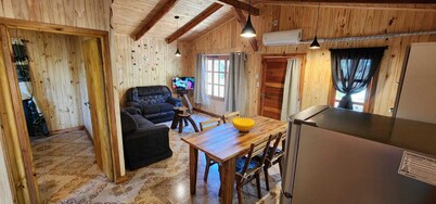 Fully equipped cabins, on the jungle route on the way to the Moconá Falls.