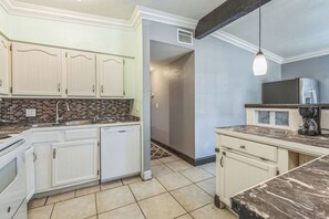 Microwave, oven, stovetop, dishwasher