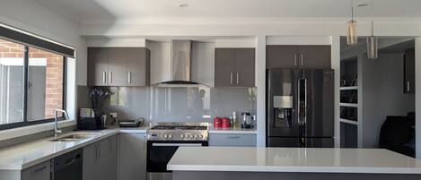 Microwave, oven, stovetop, dishwasher