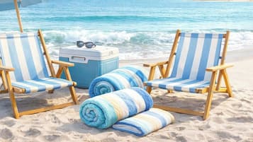 Sun loungers, beach towels