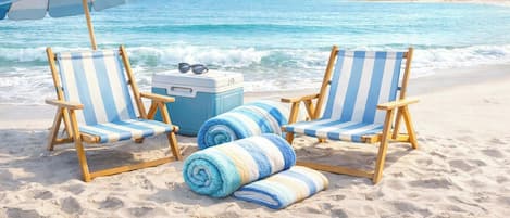 Sun loungers, beach towels