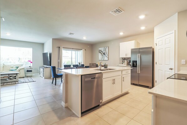 Microwave, oven, stovetop, dishwasher