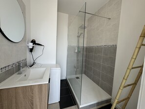 House | Bathroom | Hair dryer - House in Le Mans With Private Courtyard (Le Mans)