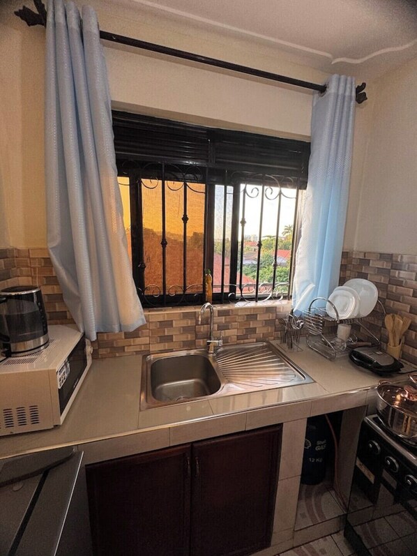 Microondas, horno, placa de cocina
