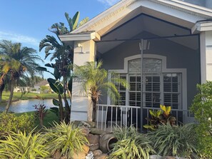 Exterior detail - Relax in my calm and stylish space. Enjoy the relaxing lakeview and heated pool. (Riverview)