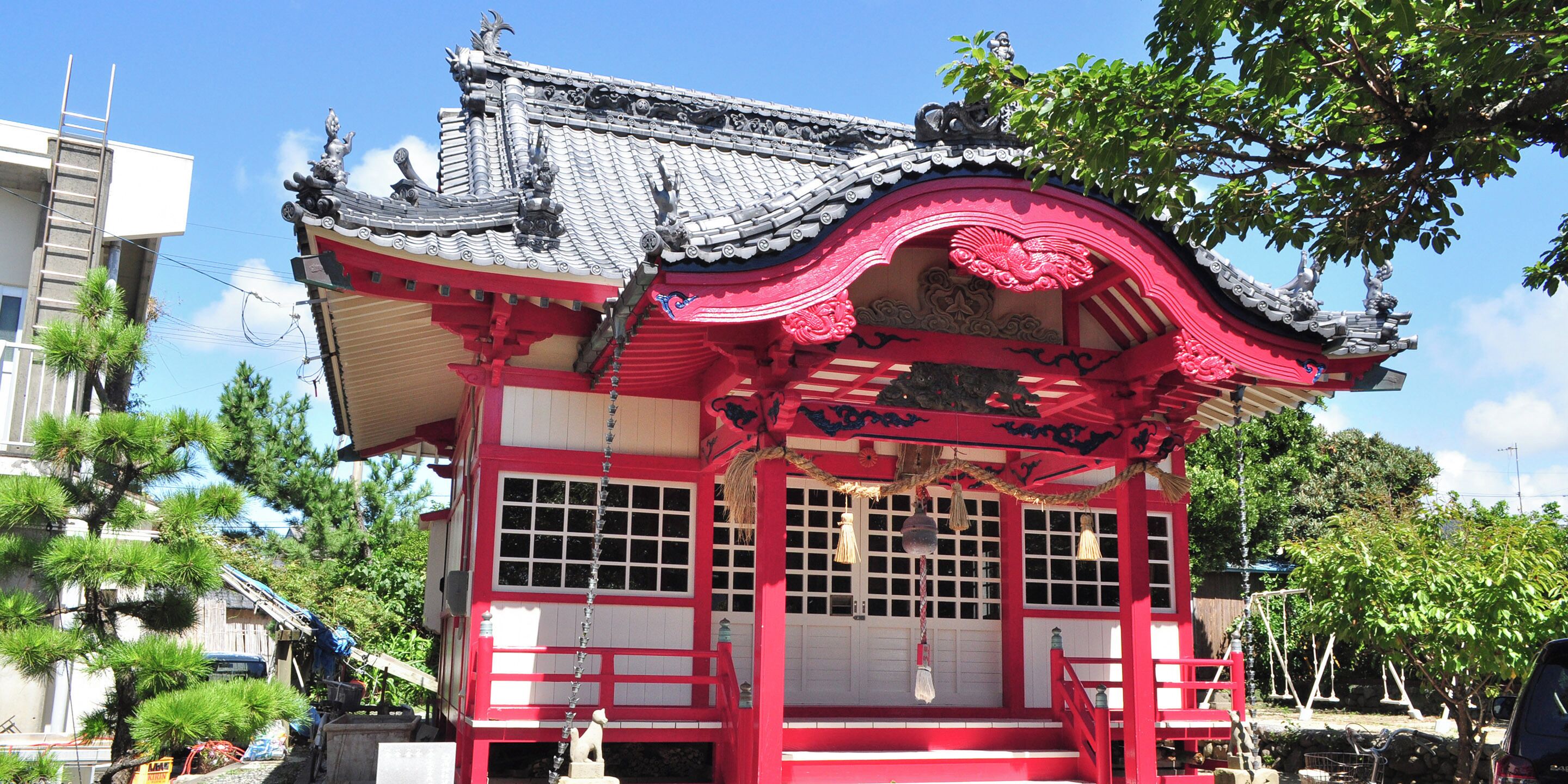 숙박 시설에서 보는 주변 전망