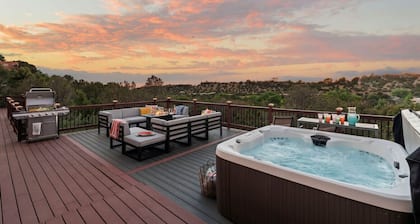 Spacious Hillside Retreat w/ Spa, Games, & Views
