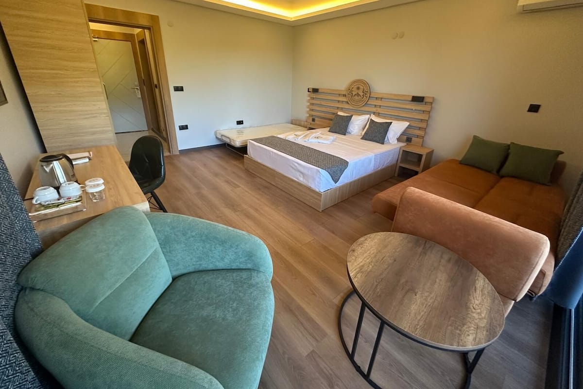 Family Double Room, 1 Bedroom, Balcony, Sea View | Premium bedding, minibar, in-room safe, desk