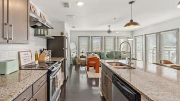 Microwave, oven, stovetop, dishwasher