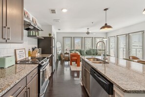 Microwave, oven, stovetop, dishwasher