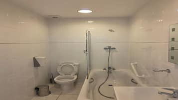 Hair dryer, towels