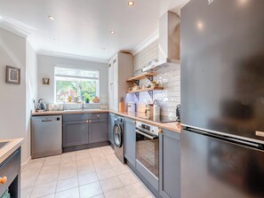 Dishwasher, high chair, cookware/dishes/utensils