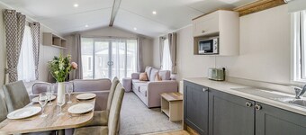 Caravan with one double and two twin.