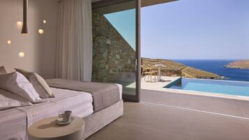 Superior Suite Private Pool, Sea View | Coffres-forts dans les chambres, chambres insonorisées, Wi-Fi gratuit