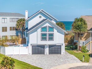 Exterior - Seaside Rose Luxury Ocean Front, Heated Pool, Hot Tub, Gameroom, Sleeps 28, Pets, Downtown (St. Augustine)