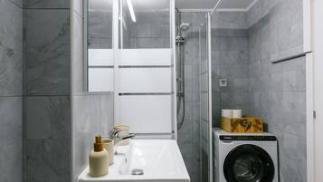 Hair dryer, towels