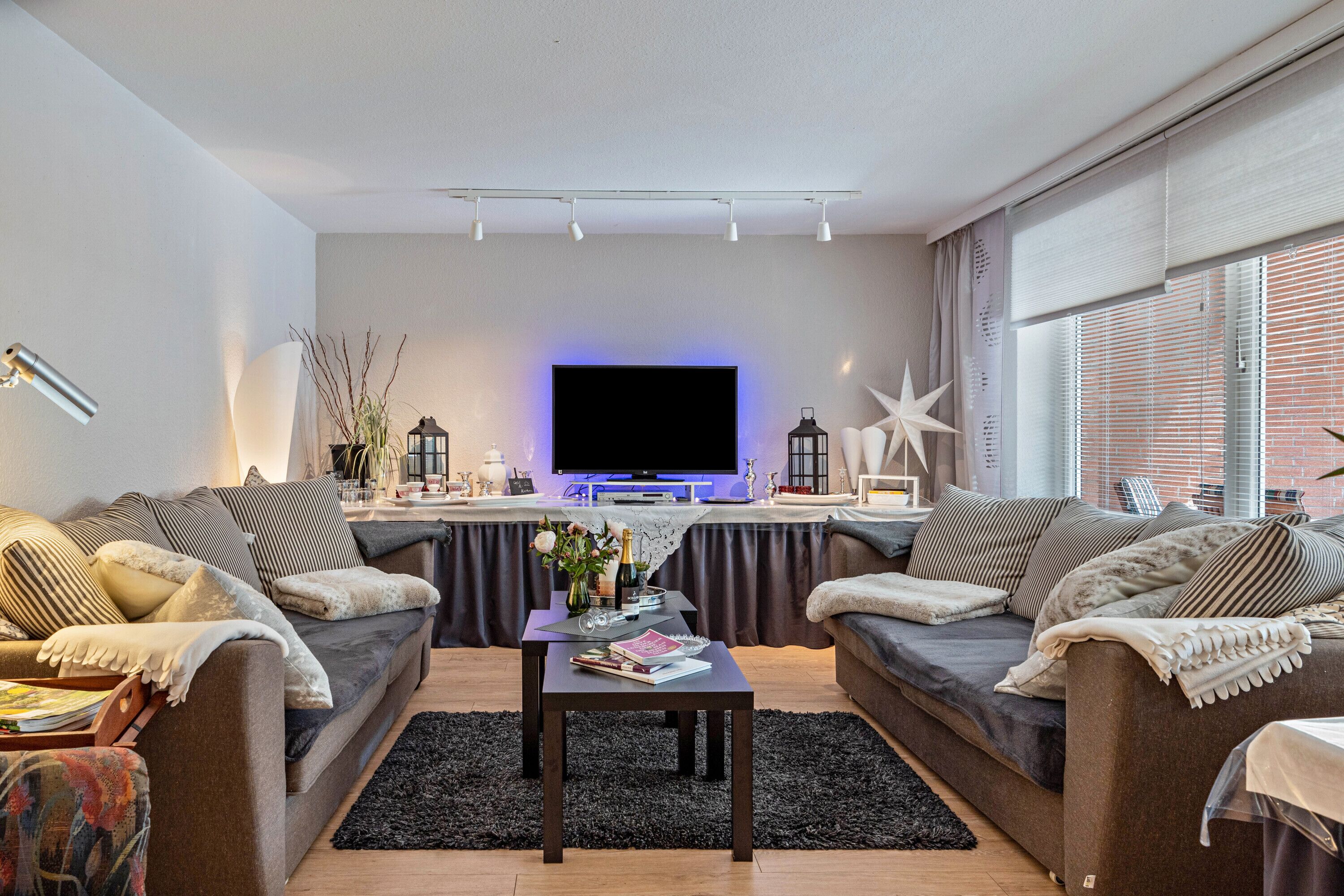 TV, DVD player, stereo