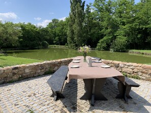 House | Outdoor dining - Luxury Manor & Spa Getaway in Sarthe (Coulaines)