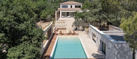 A heated pool