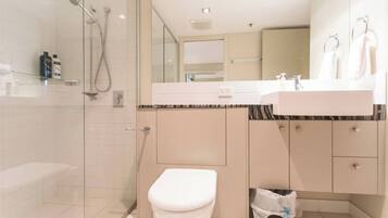 Towels, soap, toilet paper