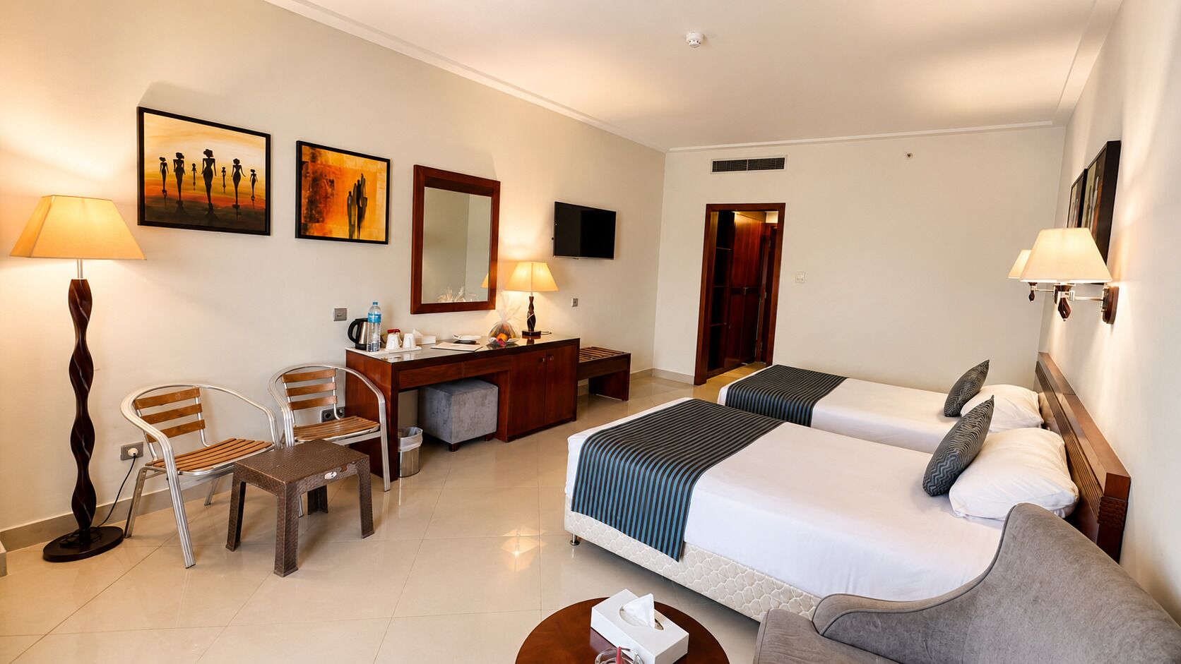 Standard Double or Twin Room, Sea View | Minibar, individually furnished, bed sheets