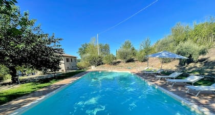 Detached Villa With Games Room, Pool, and Panoramic Views in San Damiano