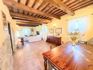 Living room - Detached Villa With Games Room, Pool, and Panoramic Views in San Damiano (Todi)