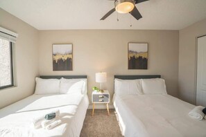 2 bedrooms, iron/ironing board, WiFi, bed sheets