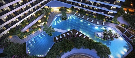 Apartment, 1 Schlafzimmer, Stadtblick | Pool | Außenpool