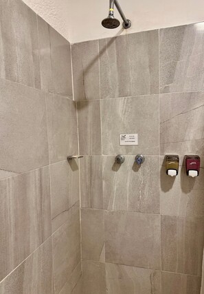 Secadora de cabello, toallas, jabón, shampoo 